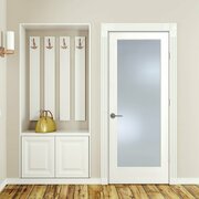 Codel Doors 24" x 80" Primed 1-Lite Interior French Slab Door with Clear Tempered Glass 2068pri1501CLET